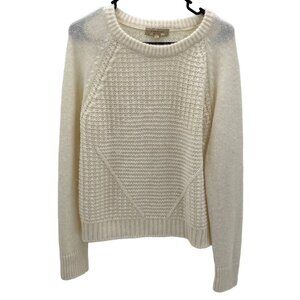 Silvia Novelli Fisherman Alpaca Blend Cream Boat Neck Sweater Women’s Size M
